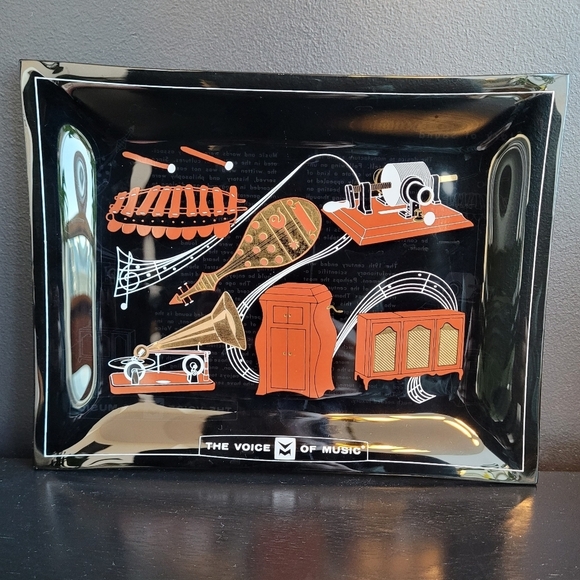 Other - Vintage The Voice of Music Glass Plate - Story of Sound